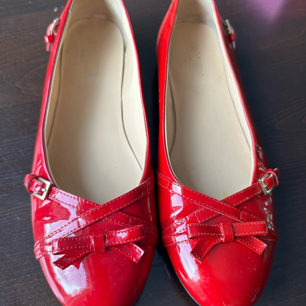 Red Patent Leather Ballet Flats